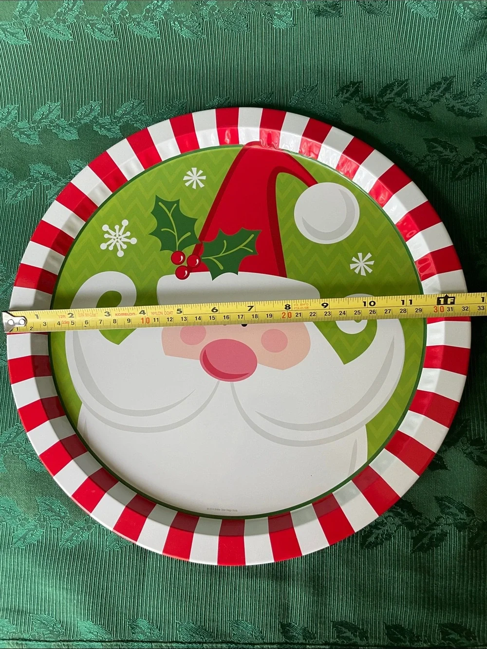 Holiday Santa & Elf Disposable Party Plates and Cups - Red & Green